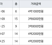 수원 원천동 원천레이크파크 59㎡ 4억1000만원에 거래