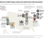 美 의회 동성애·양성애 의원 '역대 최다'…"10년간 3배 증가, 13명"