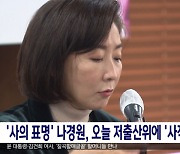 '사의 표명' 나경원, 오늘 저출산위에 '사직서' 제출