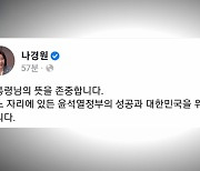 나경원 "어떤 자리 있든 尹정부 성공에 최선"