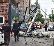 부천서 갑자기 부러진 전신주…한전, 사고 예방 특별점검