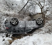 폭설에 고립되고 미끄러지고…강원 곳곳 눈길 교통사고 속출