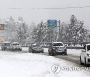 폭설에 엉금엉금