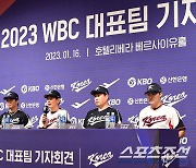 [포토] 이강철 감독 'WBC 대표팀 선수단과 첫 만남'