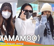 마마무(MAMAMOO), 언냐들 돌아왔다~ ‘팬 사랑 최고’(인천공항 입국)[뉴스엔TV]