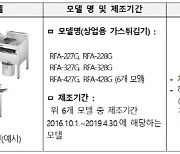 린나이, `화재 발생 위험` 업소용 튀김기 4만개 리콜 실시