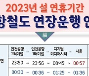 공항철도, 설 연휴 막차 연장…서울역서 새벽 1시10분 출발