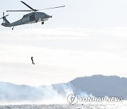 해상 조난자 구조 내한훈련