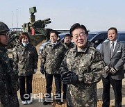 [포토]이재명, '방공부대 장병들 격려'