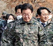 설 앞두고 방공부대 찾은 이재명 민주당 대표