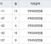 수원 망포동 영통아이파크캐슬2단지 아파트 59㎡ 4억8500만원에 거래