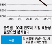 韓 반도체기업 효율성, 대만·日·美보다 낮아