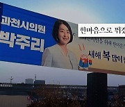 설 앞두고 빼곡한 현수막…"한마음" 강조한 과천의 오늘