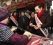 생선 고르는 김기현 의원