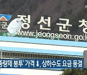 정선군, ‘종량제 봉투’ 가격↓·상하수도 요금 동결