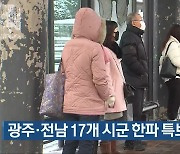 광주·전남 17개 시군 한파 특보