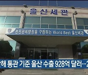 지난해 통관 기준 울산 수출 928억 달러…21.3%↑