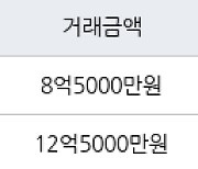 성남 정자동 정자한솔마을주공5차 74㎡ 8억5000만원에 거래