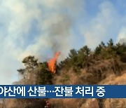 고흥 야산에 산불…잔불 처리 중