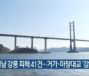 경남 강풍 피해 41건…거가·마창대교 ‘감속 운행’