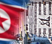 "북한군 열병식 예행연습 중 화성-17형 추정 물체 포착"