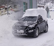 눈에 파묻힌 차량들…울릉도 하루 사이 70㎝ 폭설