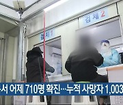 충북서 어제 710명 확진…누적 사망자 1,003명