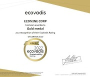 ECONINE, Top 5% in EcoVadis Global ‘ESG Assessment’
