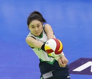 리시브하는 김연견