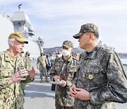 해군작전사·미 7함대사령부, 해군 협력 분야 확대 논의