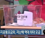 충북사회복지공동모금회, 지난해 역대 최대 모금