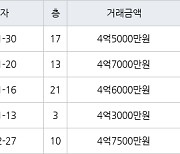 수원 매탄동 매탄위브하늘채 59㎡ 4억5000만원에 거래