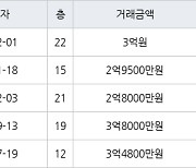 인천 구월동 구월롯데캐슬골드아파트 46㎡ 3억원에 거래