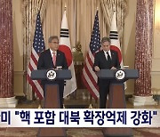 한미 외교장관 "확장억제 강화 재확인"