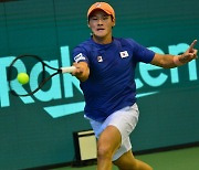 한국, 데이비스컵 테니스 첫날 벨기에에 2패…'16강 적신호'(종합)