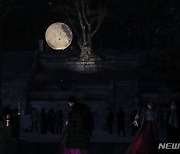 궁궐에 내려온 보름달