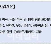 서울시, 2004년생 청년에 문화·예술공연 관람 20만원 바우처
