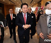 창립기념식 참석하는 김기현 후보