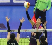 불붙는 1위 싸움…2위 흥국생명, 선두 현대건설 잡고 승점 동률