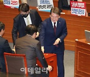 [포토]'이상민 장관 탄핵안 투표하는 안철수-윤상현'