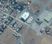 지진 발생 전 누르다이 시청 위성사진