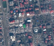 지진발생 후 이슬라히예 주택단지 위성사진