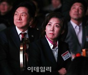 [포토] 동영상 보는 나경원 전 의원