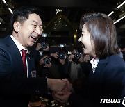 활짝 웃는 김기현·나경원