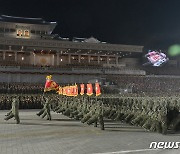 北, 건군절 75주년 기념 열병식 개최…각 군종별 종대 행진