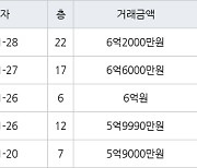 수원 원천동 광교호반베르디움 59㎡ 6억원에 거래