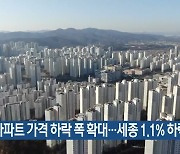 대전·세종·충남 아파트 가격 하락 폭 확대…세종 1.1% 하락
