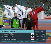 투포환 정유선, 한국인 최초 아시아실내육상 우승…2위는 이수정(종합)