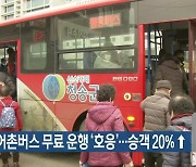 청송 농어촌버스 무료 운행 ‘호응’…승객 20%↑