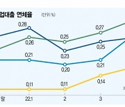 고금리에 중기·자영업자 대출 연체율 급등